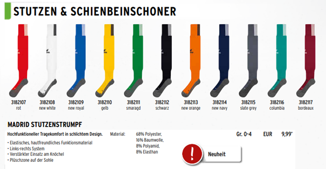 In verschiedenen Farben erhältlich